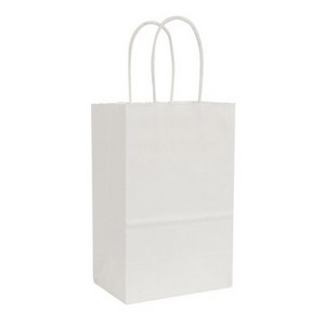 WHITE SHOPPING BAGS (ROSE)