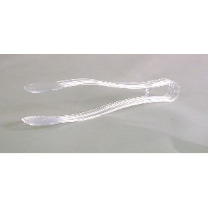 9" CLEAR PLASTIC TONG