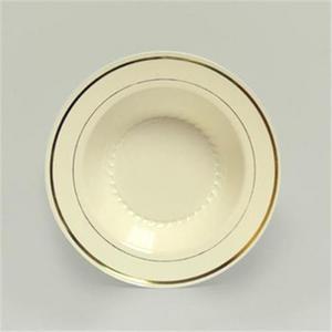 12 OZ IVORY BOWL GOLD TRIM