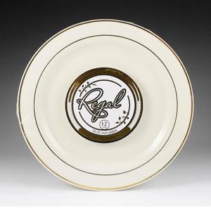 10.25" IVORY PLATE GOLD TRIM