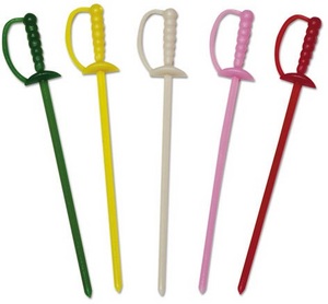 ASSORTED PLASTIC SWORD PICKS