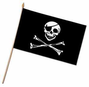 11"X18" RAYON PIRATE FLAG