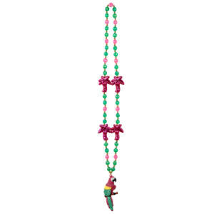 LUAU BEADS W/PARROT MEDALLION