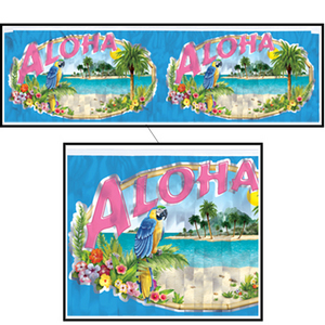 METALLIC ALOHA FINGE BANNER