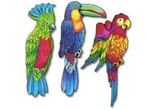 17" EXOTIC BIRDS CUTOUTS