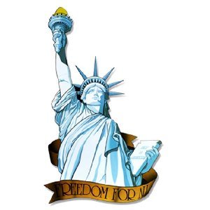 33" MISS LIBERTY CUTOUT