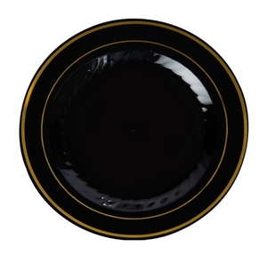 9" BLACK SILVER GOLD RIM