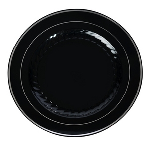 10" BLACK SILVER TRIM PLATES