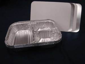 3 COMPARTMENT FOIL PAN W/LID