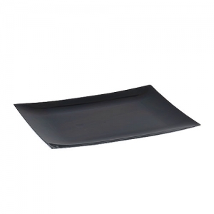 7" BLACK RECTANGLE PLATE