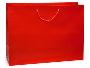 16"X6"X12" RED GLOSSY BAG