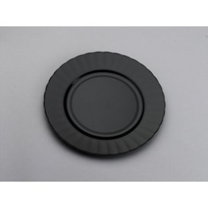 6" BLACK PLASTIC PLATE