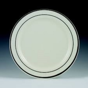 7.5" IVORY PLATE GOLD TRIM