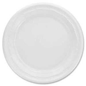 10 1/4" WHITE PLASTIC PLATE