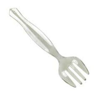 9" CLEAR SERVING FORK