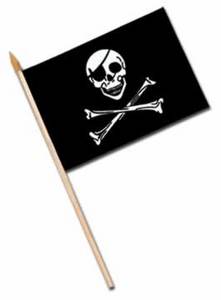 4"X6" RAYON PIRATE FLAG