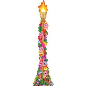 JOINTED FLORAL TIKI TORCH