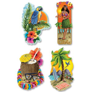 LUAU PARTY CUTOUTS