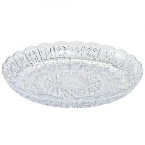 11" CLEAR CRYSTAL TRAY