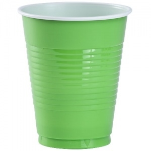 18 OZ LIME GREEN PLASTIC CUP