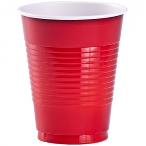 18 OZ RED PLASTIC CUPS