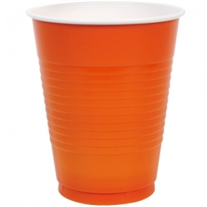 18 OZ ORANGE PLASTIC CUP