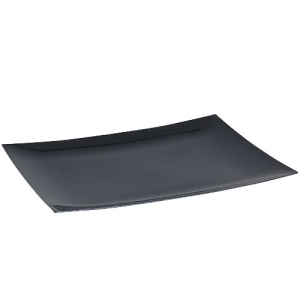 11" BLACK RECTANGLE PLATE