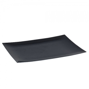 9" BLACK RECTANGLE PLATE