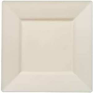 6 1/2" CREAM SQUARE PLATE